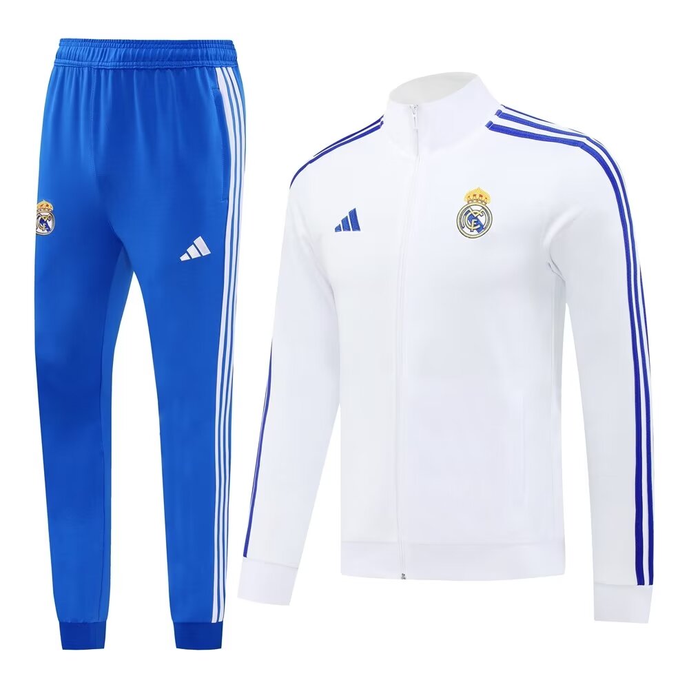 AAA Quality Real Madrid 24/25 Tracksuit - White/Blue